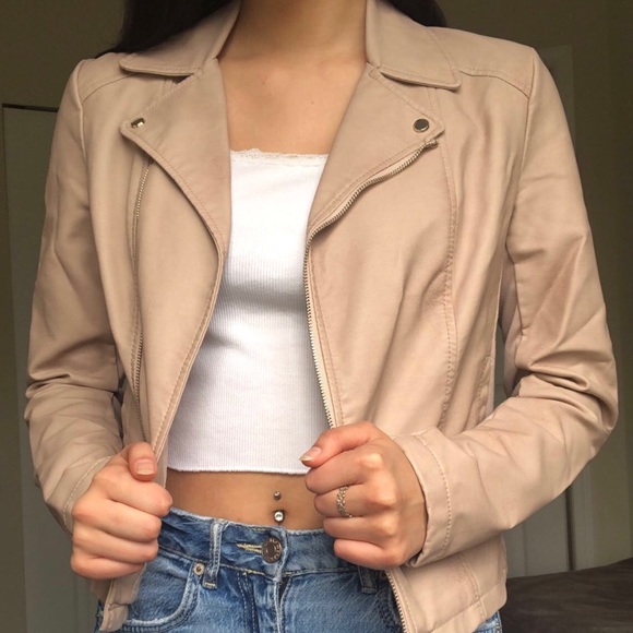 pink faux leather jacket - Picture 2 of 2